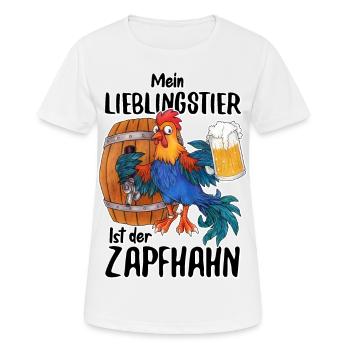 Mein Lieblingstier ist der Zapfhahn, Bier Trinken - Frauen T-Shirt atmungsaktiv - Weiß - Vorne - AI Model Female 172 dark (172cm)