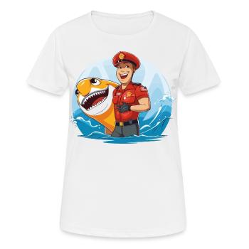 Lifeguard Fin - Women's Breathable T-Shirt - white - Front - AI Model Female 172 dark (172cm)