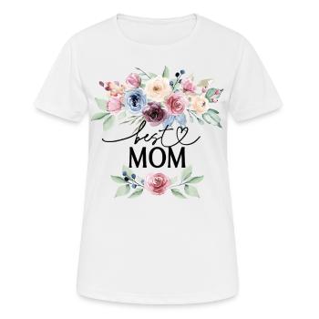 Happy Mothers Day - Best Heart Mom - Women's Breathable T-Shirt - white - Front - AI Model Female 172 dark (172cm)