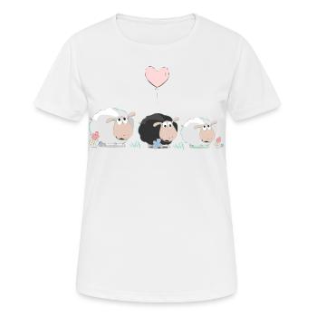 Schafe - Frauen T-Shirt atmungsaktiv - Weiß - Vorne - AI Model Female 172 dark (172cm)