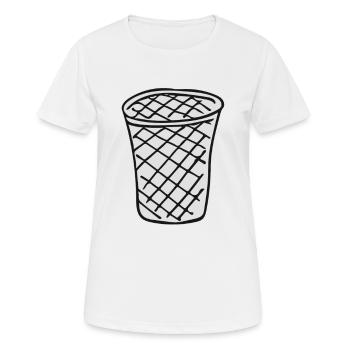 Poubelles - T-shirt respirant Femme - blanc - Devant - AI Model Female 172 dark (172cm)