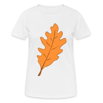 Chêne - feuille - automne - T-shirt respirant Femme - blanc - Devant - AI Model Female 172 dark (172cm)