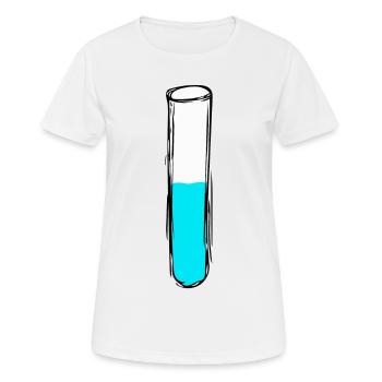 Tube à essai - T-shirt respirant Femme - blanc - Devant - AI Model Female 172 dark (172cm)