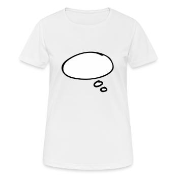 Bulle de pensée - T-shirt respirant Femme - blanc - Devant - AI Model Female 172 dark (172cm)
