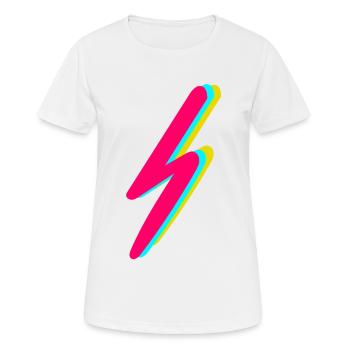 Blitz - Frauen T-Shirt atmungsaktiv - Weiß - Vorne - AI Model Female 172 dark (172cm)