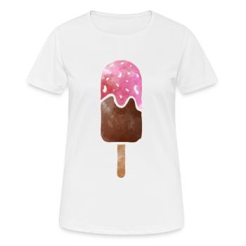 Eiscreme - Frauen T-Shirt atmungsaktiv - Weiß - Vorne - AI Model Female 172 dark (172cm)