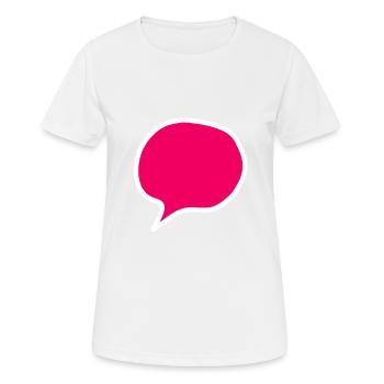 Sprechblase - Frauen T-Shirt atmungsaktiv - Weiß - Vorne - AI Model Female 172 dark (172cm)