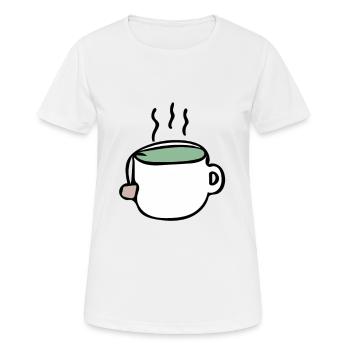 Tee - Frauen T-Shirt atmungsaktiv - Weiß - Vorne - AI Model Female 172 dark (172cm)