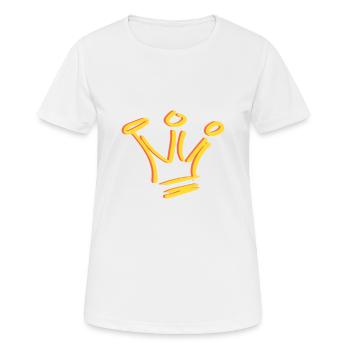 Krone - Frauen T-Shirt atmungsaktiv - Weiß - Vorne - AI Model Female 172 dark (172cm)