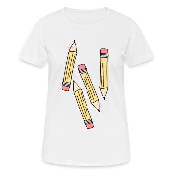 Pencils - Women's Breathable T-Shirt - white - Front - AI Model Female 172 dark (172cm)