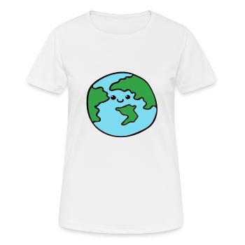 Monde - T-shirt respirant Femme - blanc - Devant - AI Model Female 172 dark (172cm)