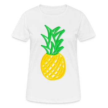 pineapple - Women's Breathable T-Shirt - white - Front - AI Model Female 172 dark (172cm)