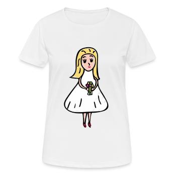 Drawing - Bride - Women's Breathable T-Shirt - white - Front - AI Model Female 172 dark (172cm)
