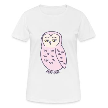 Owl Annoyed Funny - Women's Breathable T-Shirt - white - Front - AI Model Female 172 dark (172cm)