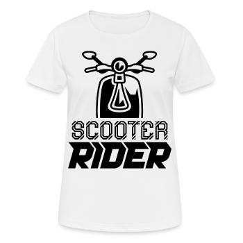 Rollerfahrer Motorroller Moped Mofa - Frauen T-Shirt atmungsaktiv - Weiß - Vorne - AI Model Female 172 dark (172cm)