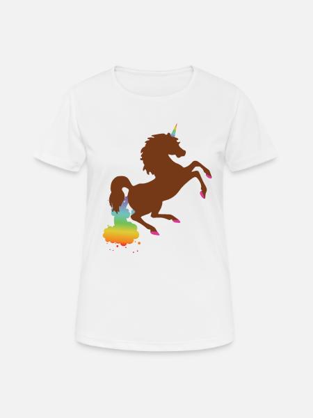Unicorn Rainbow - Women's Breathable T-Shirt - white