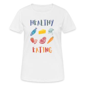 Healthy Eating - Gesundes Essen - Frauen T-Shirt atmungsaktiv - Weiß - Vorne - AI Model Female 172 dark (172cm)
