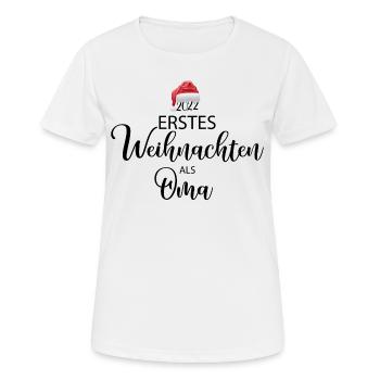Erstes Weihnachten als Oma - Frauen T-Shirt atmungsaktiv - Weiß - Vorne - AI Model Female 172 dark (172cm)