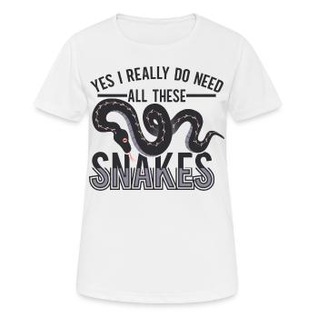 Schlangenbesitzer Schlangenliebhaber Schlangen - Frauen T-Shirt atmungsaktiv - Weiß - Vorne - AI Model Female 172 dark (172cm)