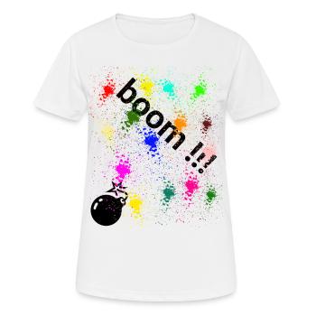 dröhnen - Frauen T-Shirt atmungsaktiv - Weiß - Vorne - AI Model Female 172 dark (172cm)