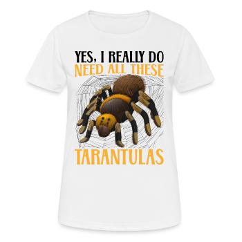 Tarentule Araignées Pet Tarentules Collectionneur - T-shirt respirant Femme - blanc - Devant - AI Model Female 172 dark (172cm)