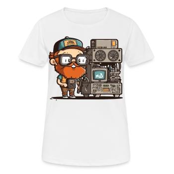 Geek-Chic - Frauen T-Shirt atmungsaktiv - Weiß - Vorne - AI Model Female 172 dark (172cm)