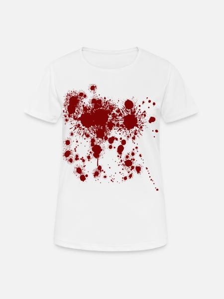 Blutfleck - Frauen T-Shirt atmungsaktiv - Weiß