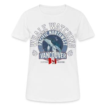 Whale watching pacific northwest 2 - Women's Breathable T-Shirt - white - Front - AI Model Female 172 dark (172cm)