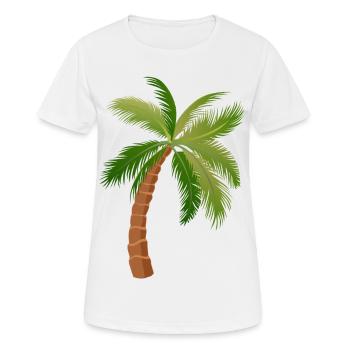palm tree palm palms 1 - Women's Breathable T-Shirt - white - Front - AI Model Female 172 dark (172cm)