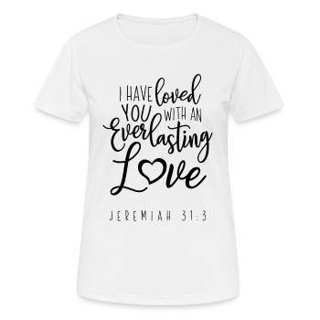 Ich habe dich geliebt - Frauen T-Shirt atmungsaktiv - Weiß - Vorne - AI Model Female 172 dark (172cm)