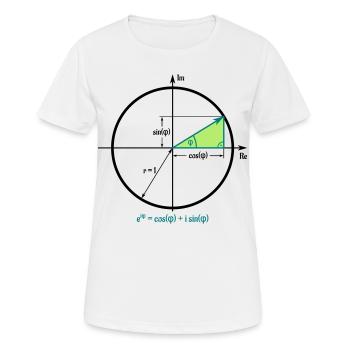 Formule eulere en cercle unique - T-shirt respirant Femme - blanc - Devant - AI Model Female 172 dark (172cm)