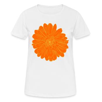 Blüte Orange Classic - Frauen T-Shirt atmungsaktiv - Weiß - Vorne - AI Model Female 172 dark (172cm)