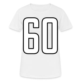 60 Jahre 60er Geschenkidee Geburtstag - Frauen T-Shirt atmungsaktiv - Weiß - Vorne - AI Model Female 172 dark (172cm)