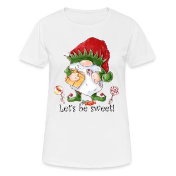 Let's be sweet! - Frauen T-Shirt atmungsaktiv - Weiß - Vorne - AI Model Female 172 dark (172cm)
