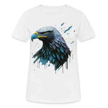 Libérez la Majesté : l’aigle - T-shirt respirant Femme - blanc - Devant - AI Model Female 172 dark (172cm)
