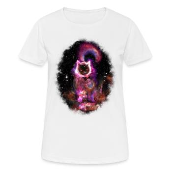 Le trou noir connu sous le nom de votre chat - T-shirt respirant Femme - blanc - Devant - AI Model Female 172 dark (172cm)