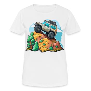 Le grimpeur tout-terrain - T-shirt respirant Femme - blanc - Devant - AI Model Female 172 dark (172cm)