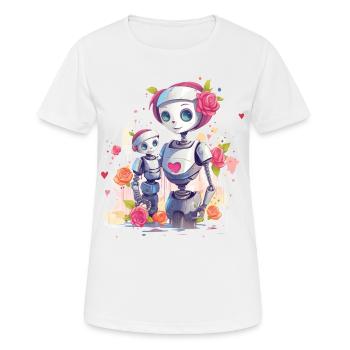 Niedliche Roboter-Mama - Frauen T-Shirt atmungsaktiv - Weiß - Vorne - AI Model Female 172 dark (172cm)