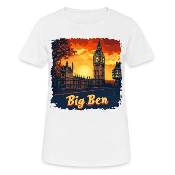 Vue panoramique de Big Ben - T-shirt respirant Femme - blanc - Devant - AI Model Female 172 dark (172cm)