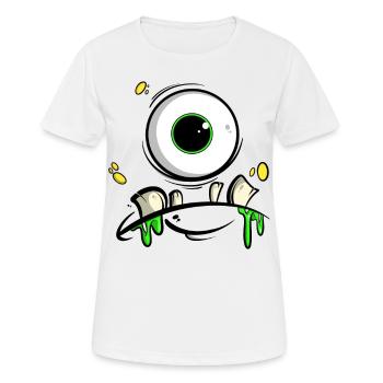 Visage de monstre - T-shirt respirant Femme - blanc - Devant - AI Model Female 172 dark (172cm)