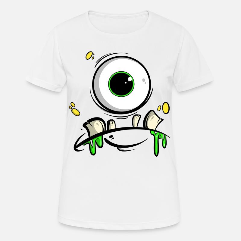 Monster face - Women's Breathable T-Shirt - white