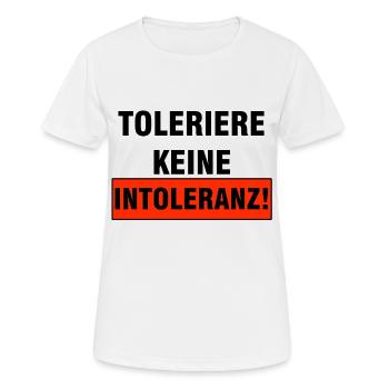 Racisme Réfugiés Fascisme Antifa Cadeau - T-shirt respirant Femme - blanc - Devant - AI Model Female 172 dark (172cm)