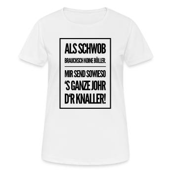 Ländle Schwaben Schwabe Schwabenland Geschenkidee - Frauen T-Shirt atmungsaktiv - Weiß - Vorne - AI Model Female 172 dark (172cm)