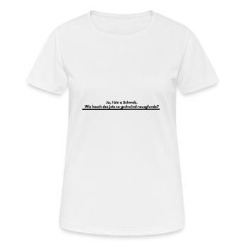 Schwabe Ländle Spätzle Stuttgart Geschenkidee - Frauen T-Shirt atmungsaktiv - Weiß - Vorne - AI Model Female 172 dark (172cm)