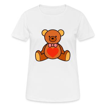 Ours en peluche - T-shirt respirant Femme - blanc - Devant - AI Model Female 172 dark (172cm)