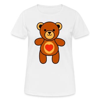 ours en peluche - T-shirt respirant Femme - blanc - Devant - AI Model Female 172 dark (172cm)