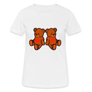ours en peluche - T-shirt respirant Femme - blanc - Devant - AI Model Female 172 dark (172cm)