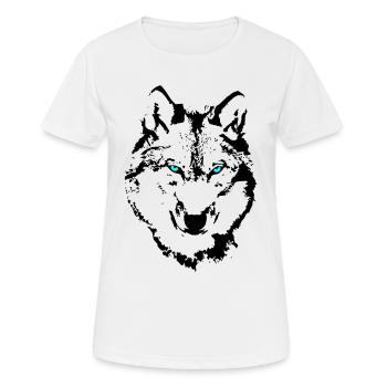 wolf - Women's Breathable T-Shirt - white - Front - AI Model Female 172 dark (172cm)