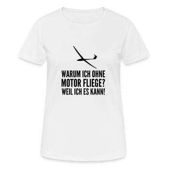 Segelfliegen Segelflug Segelflugzeug Geschenkidee - Frauen T-Shirt atmungsaktiv - Weiß - Vorne - AI Model Female 172 dark (172cm)