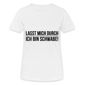 Schwaben Schwabe schwäbisch Geschenkidee - Frauen T-Shirt atmungsaktiv - Weiß - Vorne - AI Model Female 172 dark (172cm)